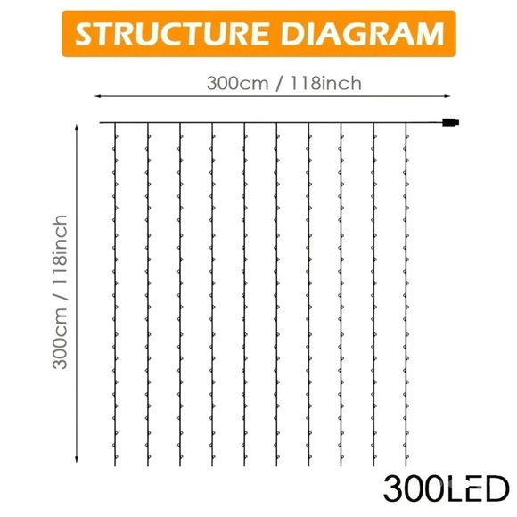 New! Color Changing Curtain Fairy Lights With Remote! - Picture 5 of 10